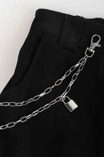 Load image into Gallery viewer, Double Layered Iron Chain Belt with Lock Charm
