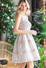 Load image into Gallery viewer, Smocked Tiered Sleeveless Dress
