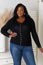 Load image into Gallery viewer, Zenana Full Size V-Neck Long Sleeve Cardigan
