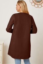 Load image into Gallery viewer, Open Front Pocketed Long Sleeve Coat
