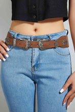 Load image into Gallery viewer, Double Buckle PU Leather Belt
