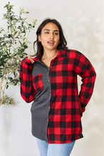 Load image into Gallery viewer, Heimish Full Size Plaid Button Down Shacket
