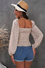 Load image into Gallery viewer, Floral Smocked Balloon Sleeve Top

