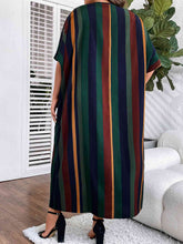 Load image into Gallery viewer, Plus Size Striped Maxi Dress with Pockets
