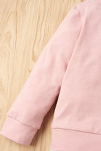 Load image into Gallery viewer, Girls Round Neck Sweatshirt and Pants Set
