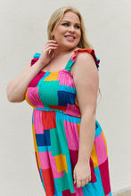 Load image into Gallery viewer, And The Why Multicolored Square Print Summer Dress
