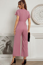 Load image into Gallery viewer, Flutter Sleeve Surplice Jumpsuit
