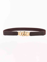 Load image into Gallery viewer, Zinc Alloy Buckle Elastic PU Belt

