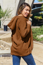 Load image into Gallery viewer, Teddy Hooded Jacket with Pockets
