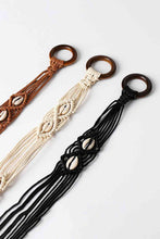 Load image into Gallery viewer, Bohemian Wood Ring Braid Belt

