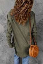 Load image into Gallery viewer, Thumbhole Long Sleeve Round Neck Top
