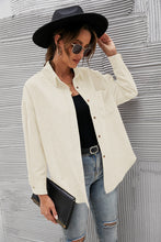 Load image into Gallery viewer, Button Front Drop Shoulder Corduroy Blouse
