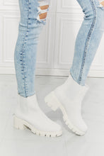 Load image into Gallery viewer, MMShoes Work For It Matte Lug Sole Chelsea Boots in White
