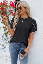 Load image into Gallery viewer, Round Neck Petal Sleeve T-Shirt
