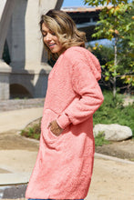 Load image into Gallery viewer, Double Take Full Size Hooded Teddy Bear Jacket with Thumbholes
