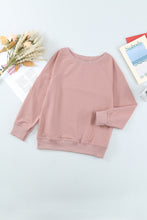 Load image into Gallery viewer, Girls Raglan Sleeve Ribbed Trim Sweatshirt
