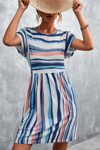 Load image into Gallery viewer, Striped Round Neck Dress

