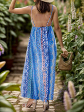 Load image into Gallery viewer, Backless Printed Surplice Cami Dress
