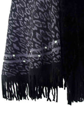 Load image into Gallery viewer, Leopard Fringe Hem Poncho
