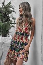 Load image into Gallery viewer, Leopard Rhombus Print Cami Dress
