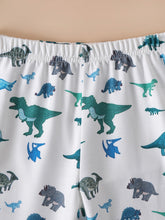 Load image into Gallery viewer, Kids Cable-Knit Print Pullover and Dinosaur Print Pants Set
