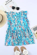 Load image into Gallery viewer, Printed Flutter Sleeve V-Neck Top cf
