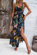 Load image into Gallery viewer, Smocked Slit Tied Printed Dress
