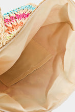 Load image into Gallery viewer, Fame Rainbow Crochet Knit Tote Bag
