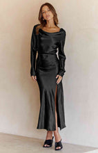 Load image into Gallery viewer, Cowl Neck Long Sleeve Maxi Dress
