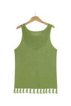 Load image into Gallery viewer, Tassel Hem Sleeveless Knit Tank
