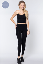 Load image into Gallery viewer, ACTIVE BASIC Round Neck Crop Rib Seamless Cami
