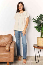 Load image into Gallery viewer, Double Take Crochet Buttoned Short Sleeves Top
