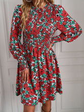 Load image into Gallery viewer, Printed Puff Sleeve Smocked Dress
