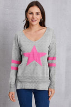 Load image into Gallery viewer, Star Scoop Neck Dropped Shoulder T-Shirt
