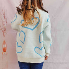 Load image into Gallery viewer, Heart Pattern Long Sleeve Sweater
