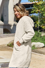 Load image into Gallery viewer, Double Take Full Size Hooded Teddy Bear Jacket with Thumbholes
