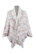 Load image into Gallery viewer, Fringe Detail Printed Poncho
