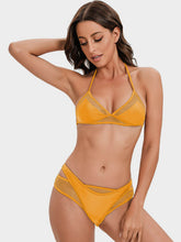 Load image into Gallery viewer, Tie-Back Halter Neck Three-Piece Swim Set
