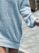 Load image into Gallery viewer, One Shoulder Lantern Sleeve Sweater Dress
