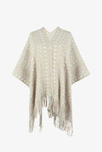 Load image into Gallery viewer, Open Front Fringe Hem Poncho
