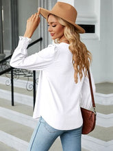 Load image into Gallery viewer, Ruched Square Neck Lantern Sleeve Blouse
