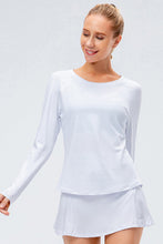 Load image into Gallery viewer, Raglan Sleeve Round Neck Athletic Top
