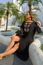 Load image into Gallery viewer, Bohemian Graphic Front Split Dress
