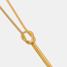 Load image into Gallery viewer, Double Layered Knot Herringbone Choker Necklace
