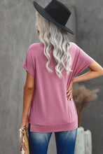 Load image into Gallery viewer, Round Neck Short Sleeve Solid Color Tee
