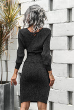 Load image into Gallery viewer, Dolman Sleeve Rib-Knit Top and Skirt Set
