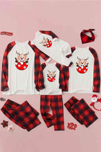 Load image into Gallery viewer, Reindeer Graphic Top and Plaid Pants Set
