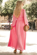Load image into Gallery viewer, Ruffled V-Neck Empire Waist Maxi Dress
