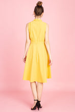 Load image into Gallery viewer, Belt it detail neck dress
