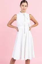 Load image into Gallery viewer, Belt it detail neck dress
